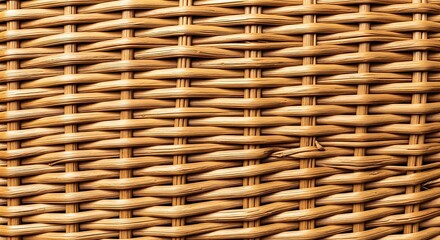 Natural brown handwoven wicker basket texture background.