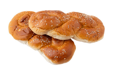 Sweet butter bread isolated on transparent background
