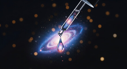 Science Experiment Creating Galaxy Effect in Laboratory Setting