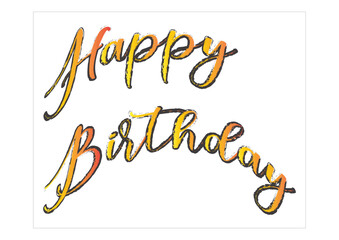 Happy Birthday write isolated on white background