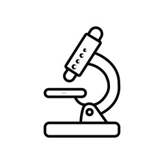 Microscope line art Icon Science and Laboratory Equipment Outline
