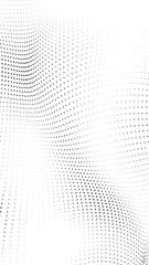 Dynamic minimalist dot array on white a captivating interplay of light and shadow forming a futuristic and sleek abstract wave creating a sense of organic depth and movement