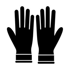 Fototapeta premium Surgical Gloves Icon Vector Flat Clean Style
