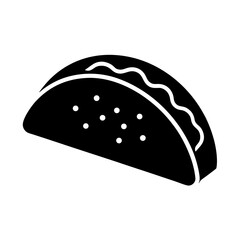 Taco With Fillings Icon Vector Flat Clean Illustration