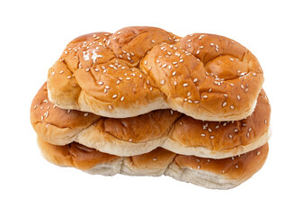 Sweet butter bread isolated on transparent background