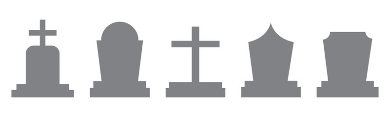 Tombstone vector icons. Rip grave icons set . Tombstone icon vector simple element . eps 10