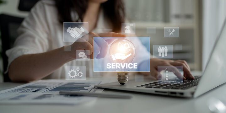 Customer service and support workflow with cooperation, communication, maintenance, and checklist icons for efficient service operation and user satisfaction Latch