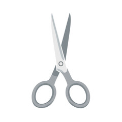 Stylized Silver Scissors Illustration for Cutting, Clipping, and Crafting