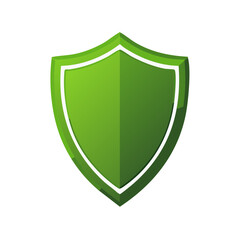 Green shield icon representing security protection and privacy for digital safety and data defense
