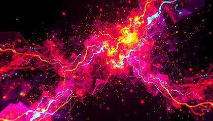 Abstract chaotic energy, uneven, fragmented line,  divider,  artwork