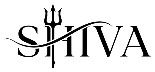 Shiva Wordmark with Trident Logo
