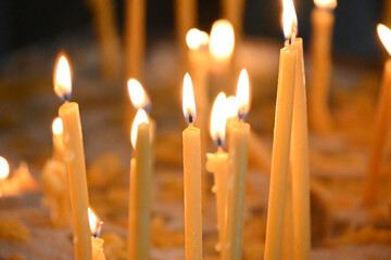 candles in church