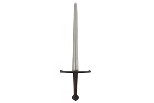 Medieval longsword weapon with transparent background isolated