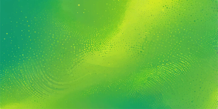 An abstract colorful green background features a texture of water drops and bubbles on a wet surface design