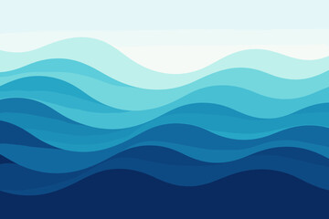 Creating vector layered surface illustration ocean soft waves abstract gradient