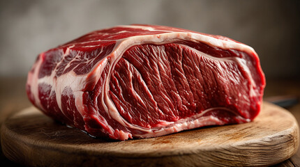 Gourmet Steak Served on Cutting Board