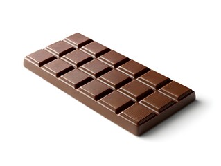 Simple solid chocolate bar with flat surface and white background