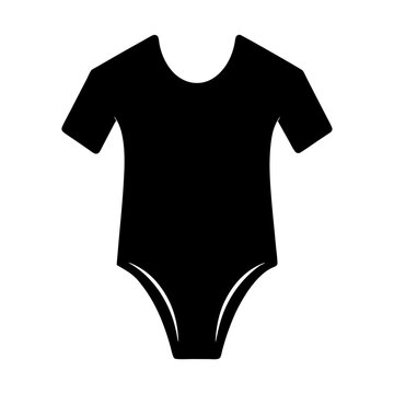 Black and white silhouette of a baby onesie perfect for designs