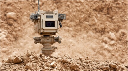 Advanced technology exploring the terrain demonstrating the capabilities of modern robotics for