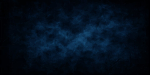 Dark blue grunge background with a smoky texture and cloud-like motion for a night sky space backdrop © PAGLAA