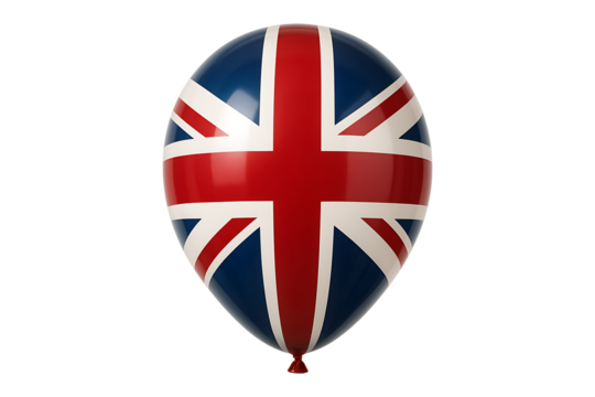 British National Balloon Isolated on a Transparent Background - Powered by Adobe