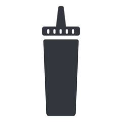 Vector Basic Black Icon - Sauce Bottle