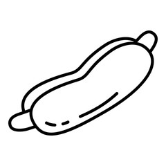 Vector line Icon - Hot Dog