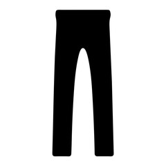 Minimalist black pants or leggings illustration on a white background, clean design