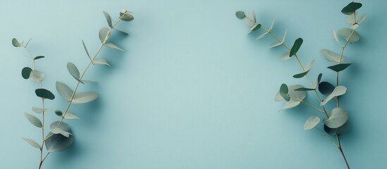 Abstract blue flower background with water drop shapes and clean modern design on transparent background