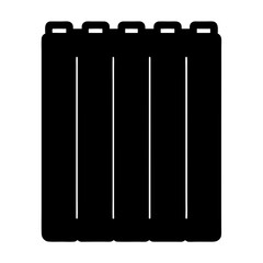Black and white image of an abstract radiator panel design