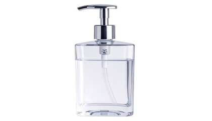 Elegant and Modern Liquid Soap Dispenser Isolated on a White Background