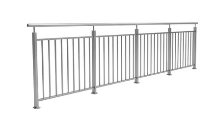 Metal fence isolated on transparent background