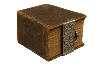 Old leather book depicting knowledge, history, and secret stories
