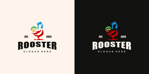 Roster running logo icon design template flat vector