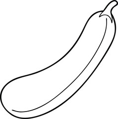 Vector art of outline of an eggplant