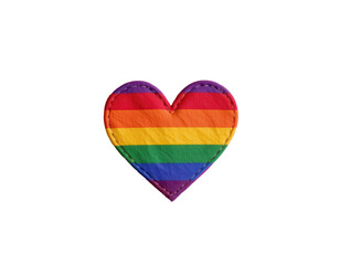 Colorful Rainbow Heart Symbol Representing Love and Inclusivity