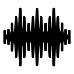Abstract black sound wave, audio frequency, signal waveform, music equalizer