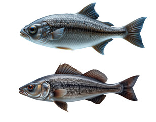 Fototapeta premium Detailed Close-Up of Two Different Fish Species in Vibrant Colors