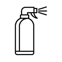 Pepper Bottle Outline Line Art Vector