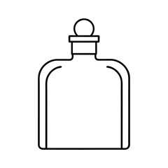 Perfume Bottle Outline Line Art Vector