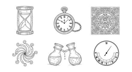 Time and Alchemy: A Symbolic Illustration of Time's Passage