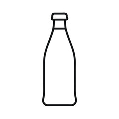 Soda Bottle Outline Line Art Vector