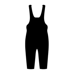 Simple graphic illustration of a black wrestling singlet or gymnastics outfit