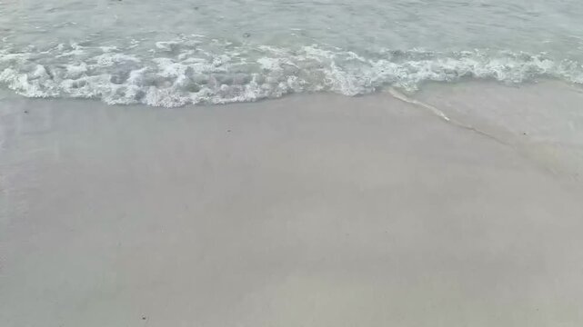 waves on the white beach, waves crashing on the beach