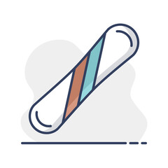 Snowboard vector isolated icon. Winter sign