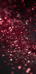 Deep crimson glitter bokeh