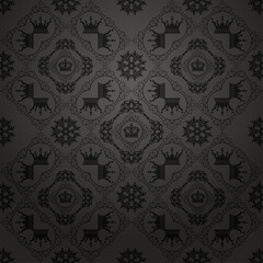 dark royal vintage seamless pattern