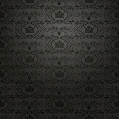 dark royal vintage seamless pattern