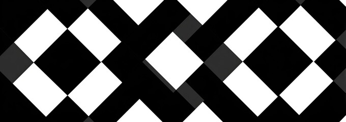 Black and white diamond pattern