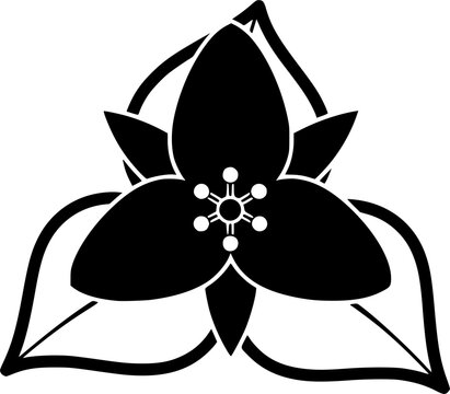 trillium glyph flat vector icon